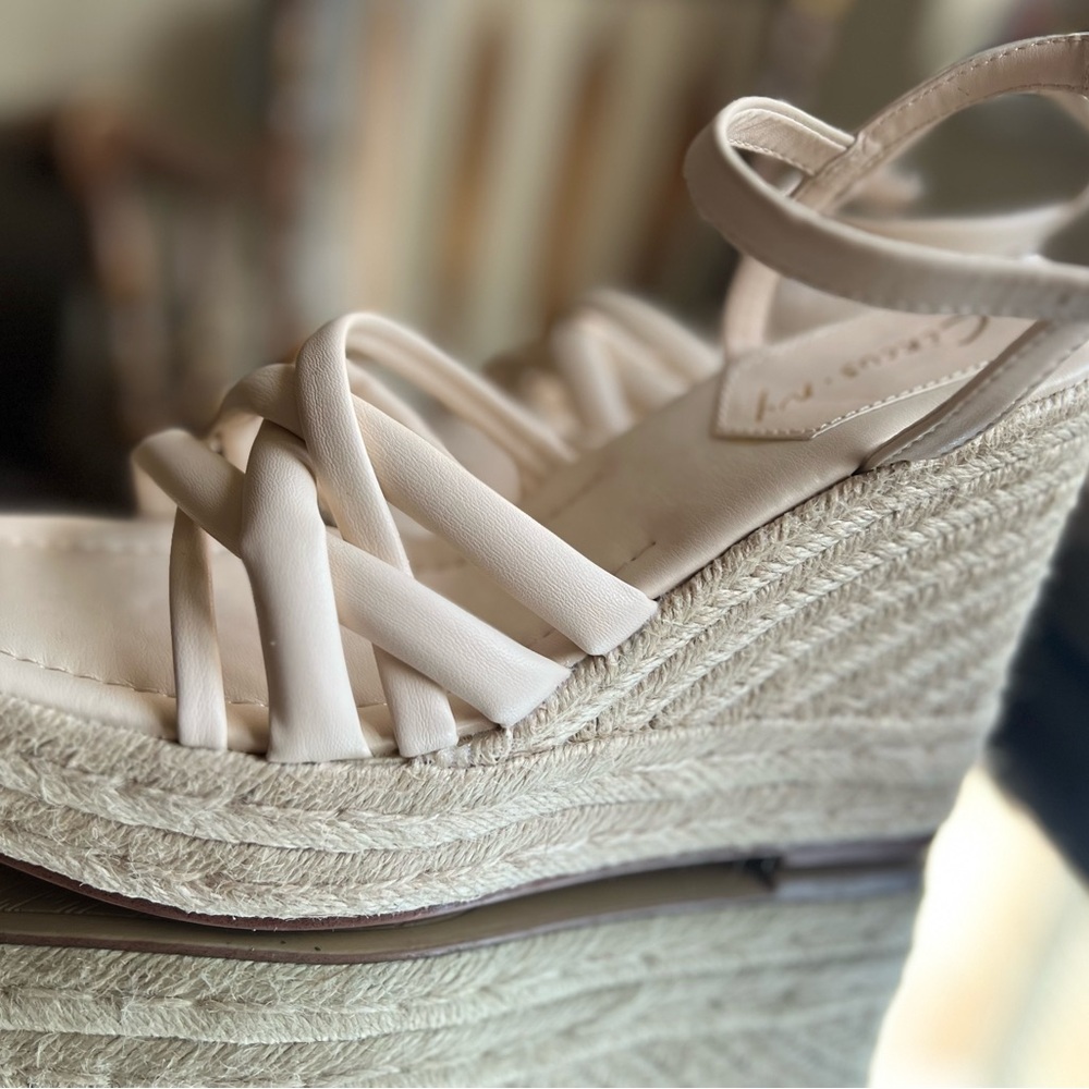 Circus by Sam Edelman Cream Wedge Sandals